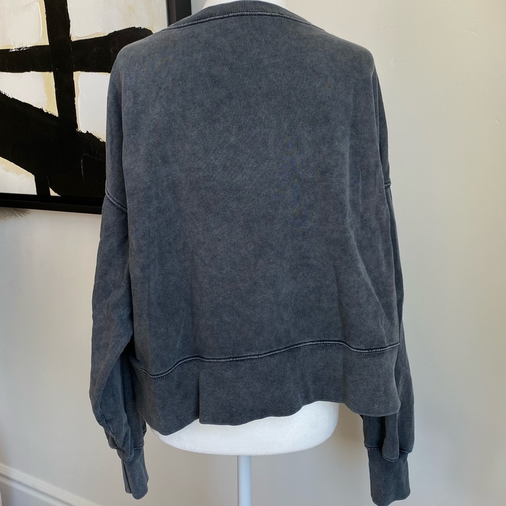 All Saints Gray Sweater with Red Logo - Picture 3 of 4